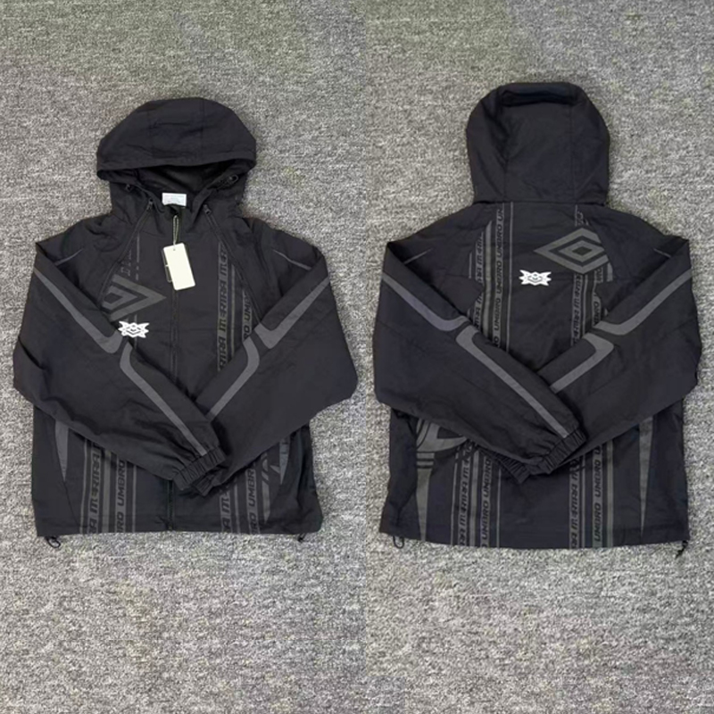 Outdoor Sport Windbreaker - Vintage Siyah Mertra Ceket Rüzgarlık Kelebek