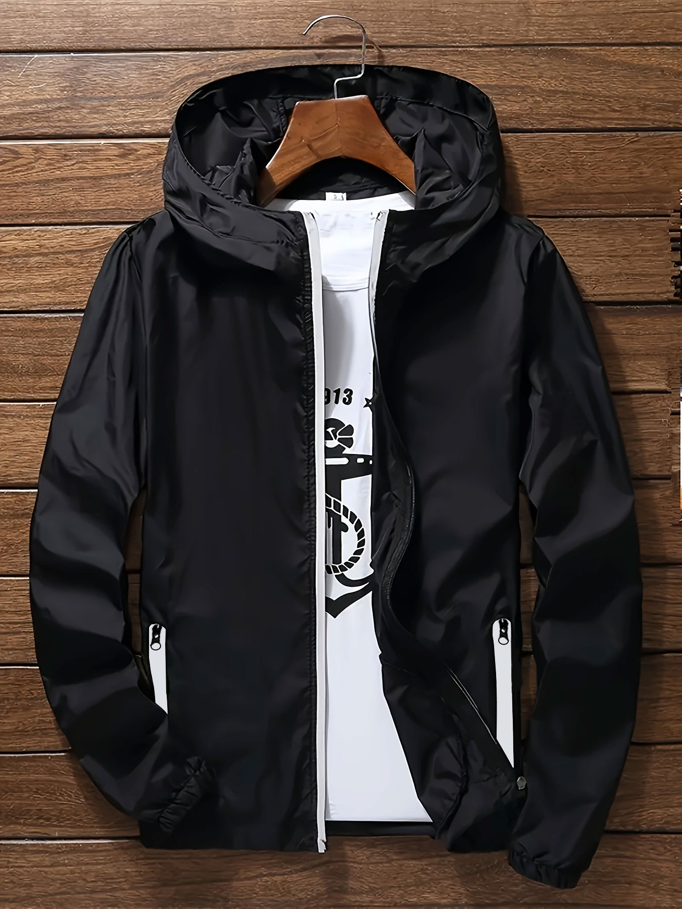 Outdoor Sport Windbreaker - Erkek Premium Hafif Kapüşonlu Rüzgarlık, Sokak