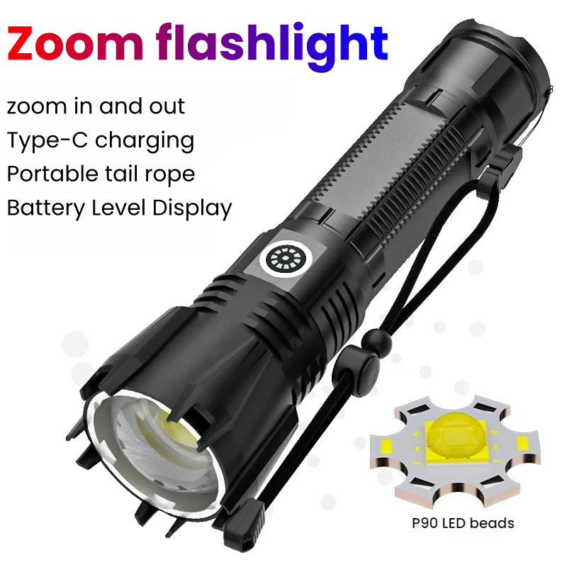 Yüksek güçlü P90 LED El Feneri - Outdoor Spotlight incelemesi ve fiyatı