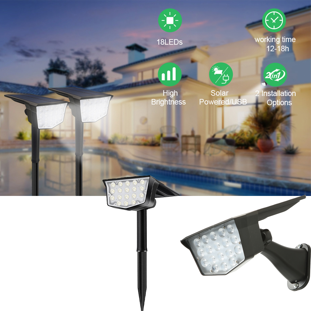 2 Adet Güneş Enerjili Dış Meka - Outdoor Spotlight incelemesi ve fiyatı